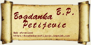 Bogdanka Petijević vizit kartica